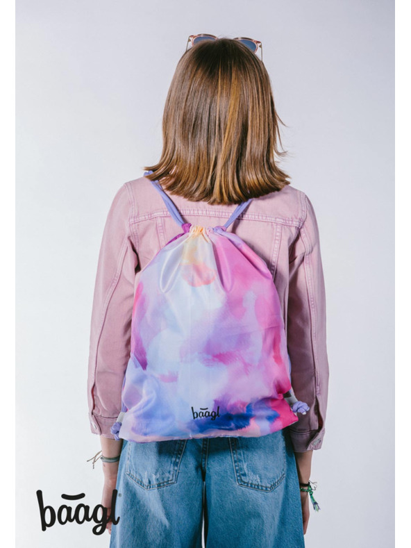 BAAGL  Set scuola rosa - zaino, astuccio, borsa Baagl Core Painting