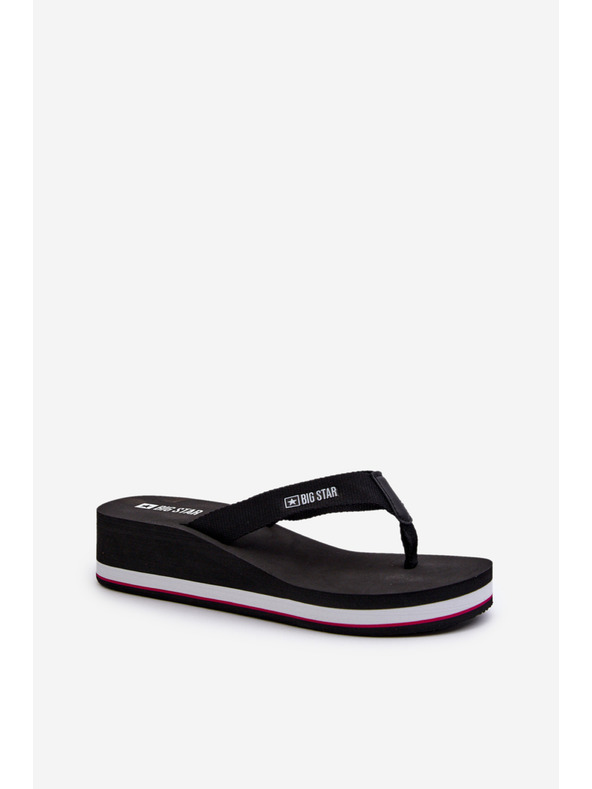 BIG STAR SHOES Infradito con zeppa Big Star Neri Taglia: