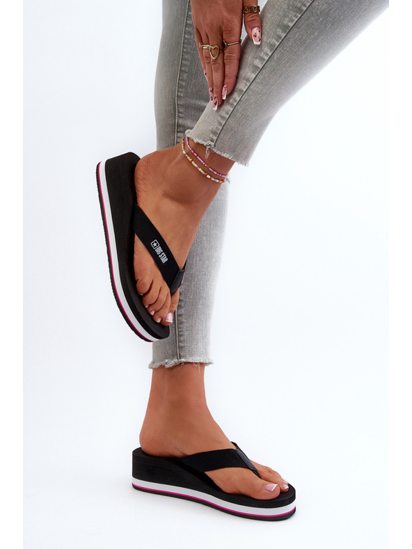 BIG STAR SHOES Infradito con zeppa Big Star Neri Taglia: