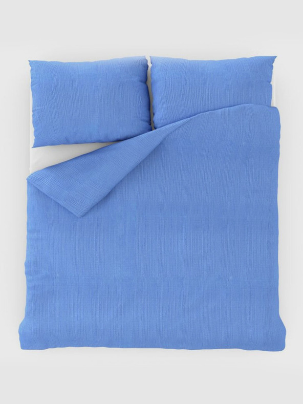 Kvalitex French crepe bedding 220x200, 70x90cm blue Kvalitex