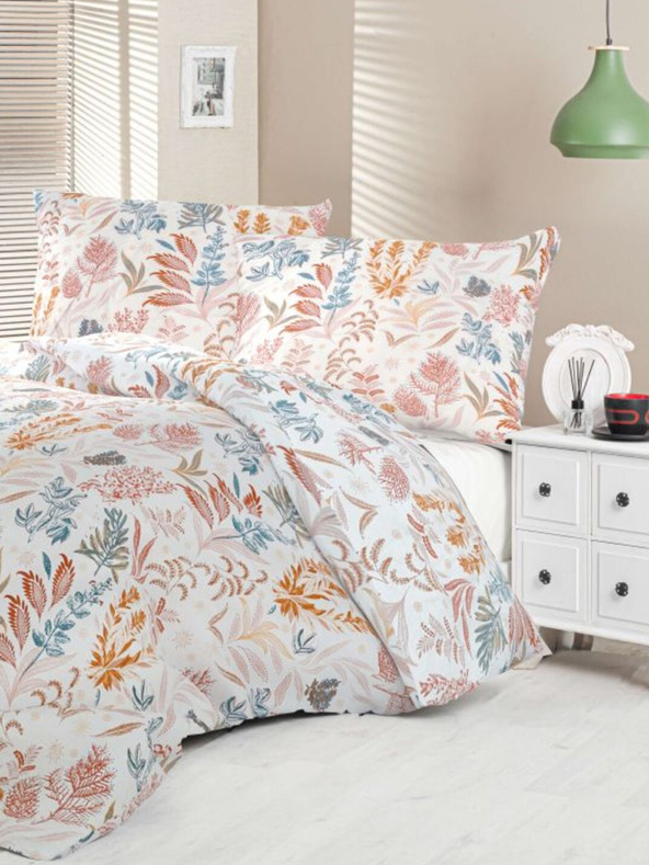 Kvalitex Set di biancheria da letto in raso francese Luxury Collection 1+2, 200x200, 70x90cm Coral garden Kvalitex