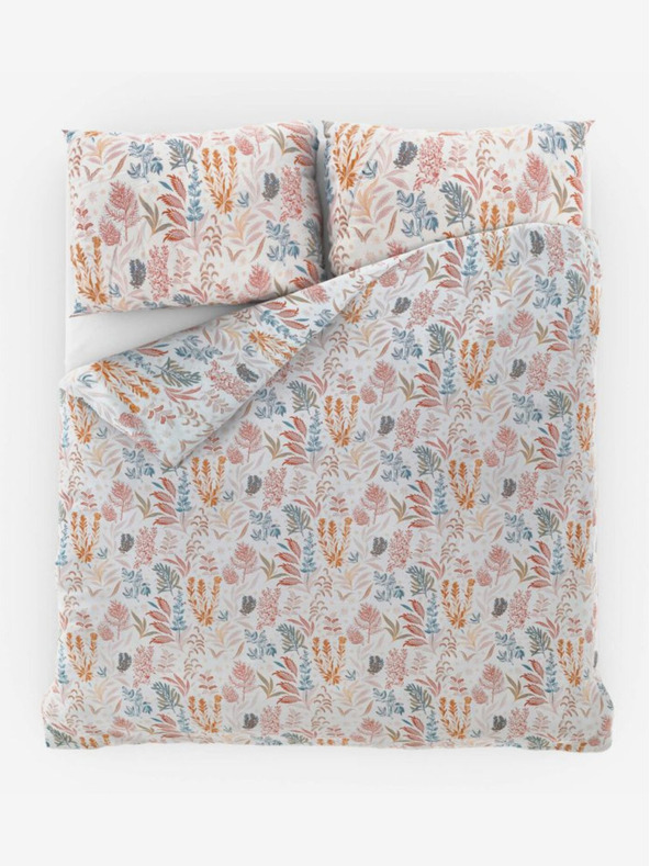 Kvalitex Set di biancheria da letto in raso francese Luxury Collection 1+2, 200x200, 70x90cm Coral garden Kvalitex