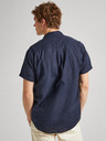 Pepe Jeans Camicia di lino a maniche corte Pepe Jeans blu scuro da uomo