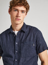 Pepe Jeans Camicia di lino a maniche corte Pepe Jeans blu scuro da uomo