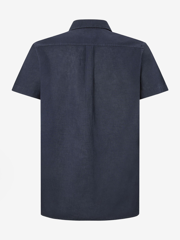 Pepe Jeans Camicia di lino a maniche corte Pepe Jeans blu scuro da uomo