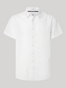 Pepe Jeans Camicia di lino a maniche corte bianca da uomo Pepe Jeans