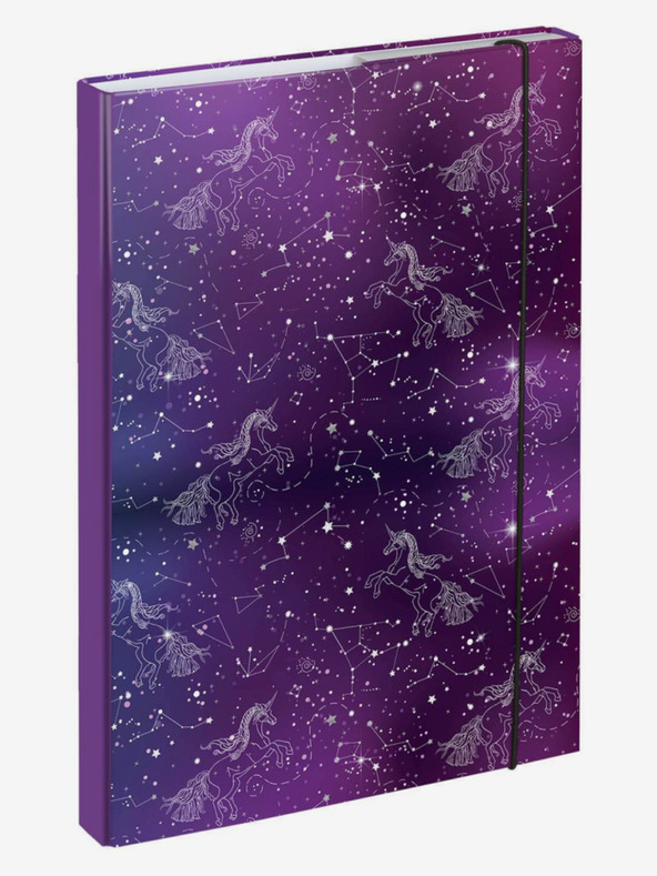 BAAGL  Viola Copertina quaderno scuola A4 Unicorno Universo Baagl