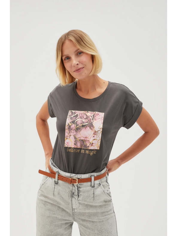 Moodo CAMICIA DONNA L-TS-4630 GRIGIO Moodo