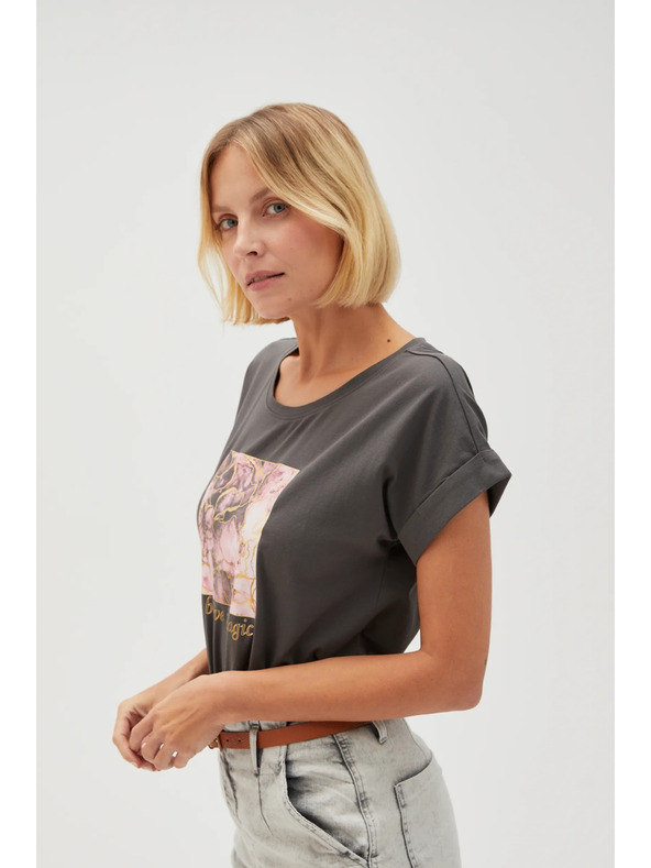 Moodo CAMICIA DONNA L-TS-4630 GRIGIO Moodo