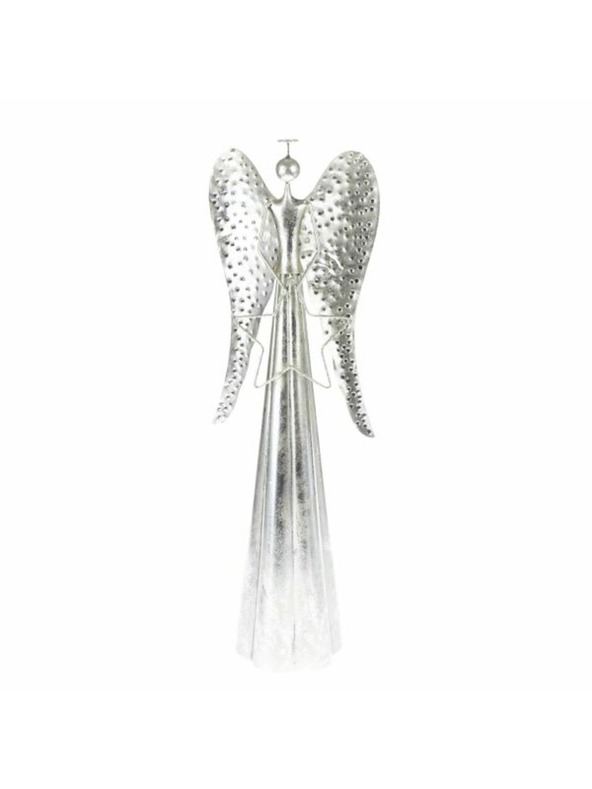 Casa de Engel Angelo in metallo con luce LED - argento, 0/4