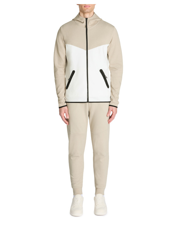 Celio Felpa uomo beige con cappuccio Celio Lenewyoke