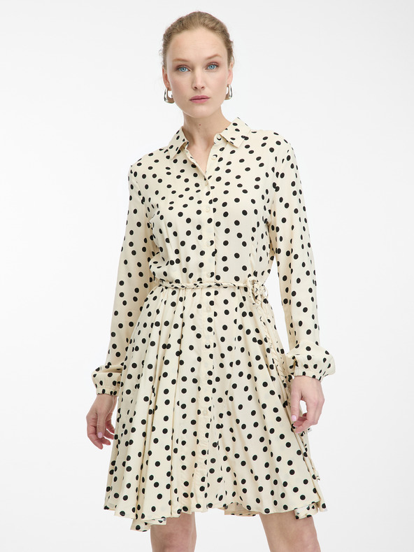 Orsay Vestito camicia panna al ginocchio da donna ORSAY