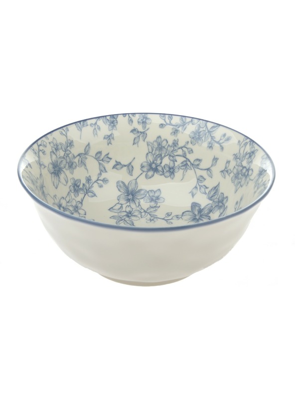 Casa de Engel Ciotola in ceramica Ø 20cm - fiori blu, 4/8