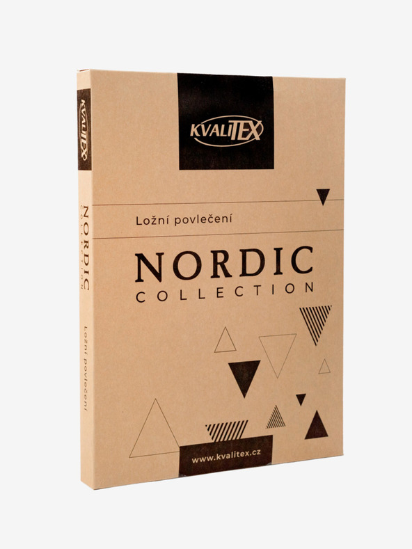 Kvalitex Biancheria da letto in cotone Nordic Collection 140x200, 70x90cm A quadri marrone scuro Kvalitex