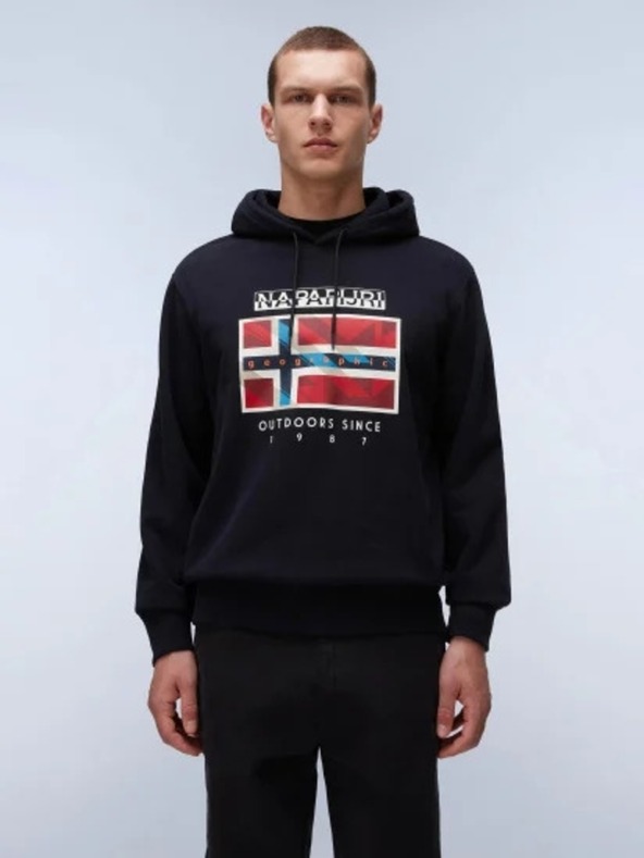 Napapijri Felpa nera da uomo Napapijri B-Dorees