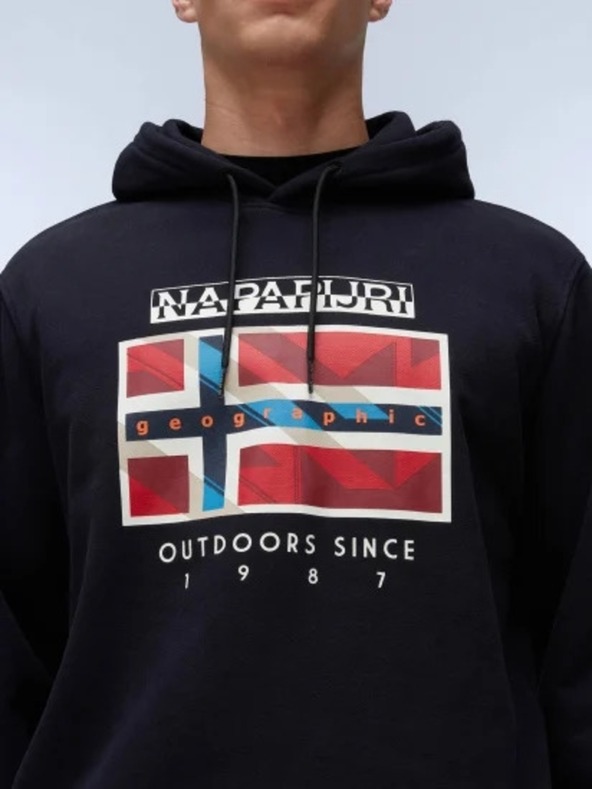 Napapijri Felpa nera da uomo Napapijri B-Dorees