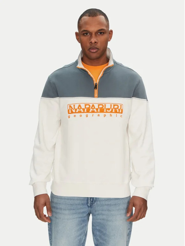 Napapijri Felpa bianca da uomo b-saturnia Napapijri