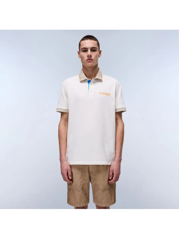 Napapijri Polo bianca da uomo Napapijri e-zeri