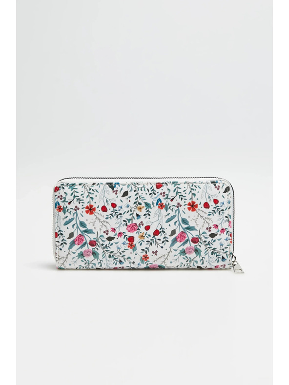 Moodo Portafoglio bianco con stampa