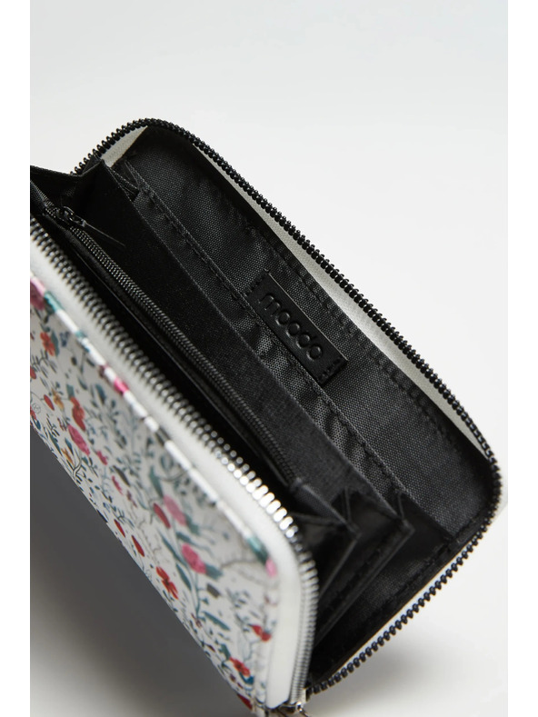 Moodo Portafoglio bianco con stampa