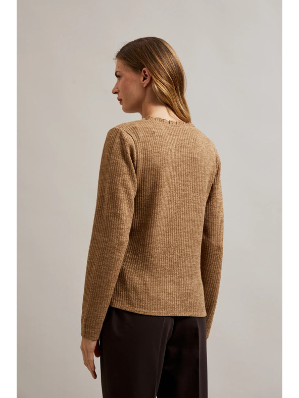 Moodo Top beige da donna a maniche lunghe