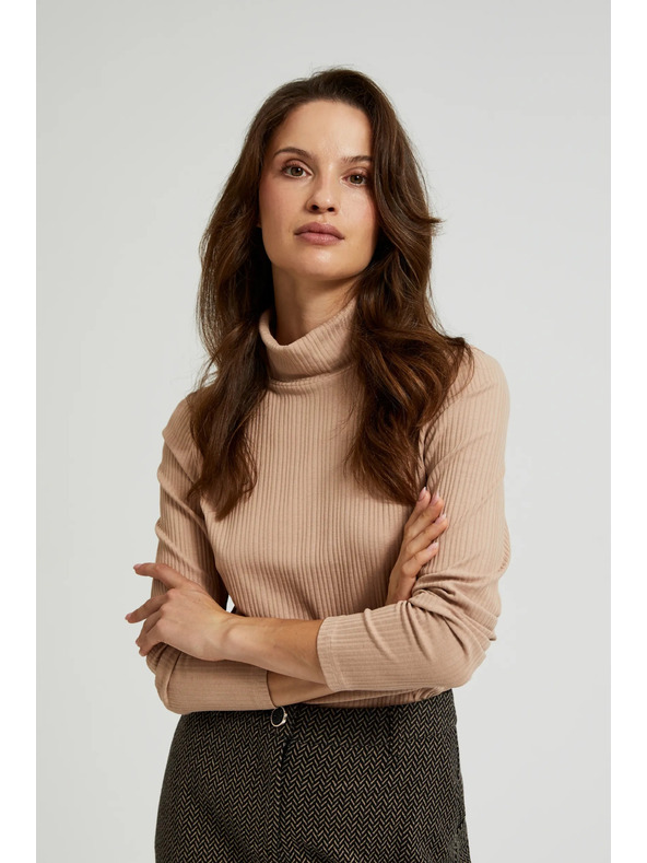 Moodo Top marrone da donna a maniche lunghe