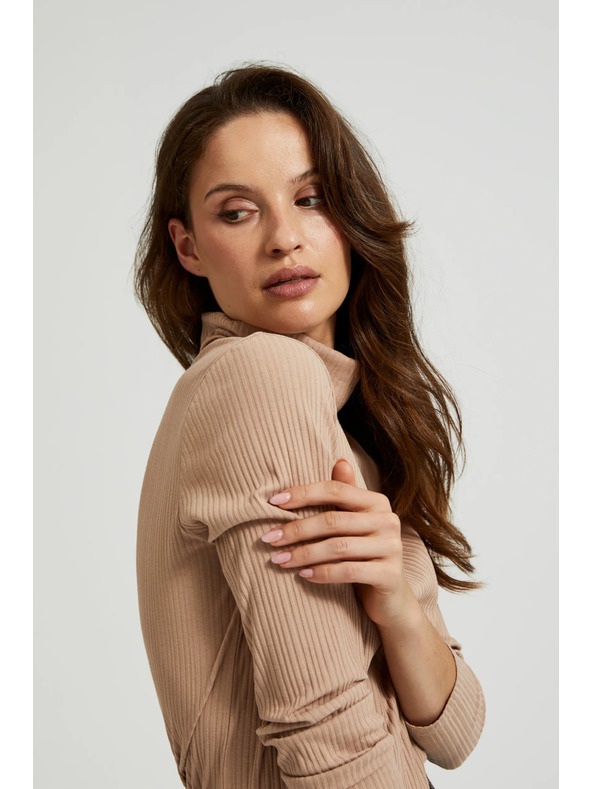 Moodo Top marrone da donna a maniche lunghe