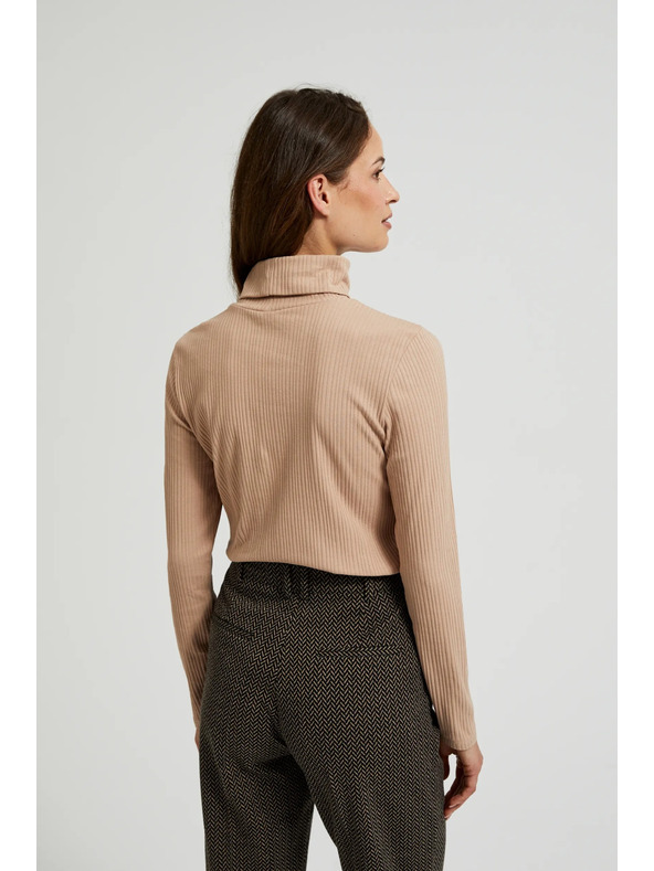 Moodo Top marrone da donna a maniche lunghe