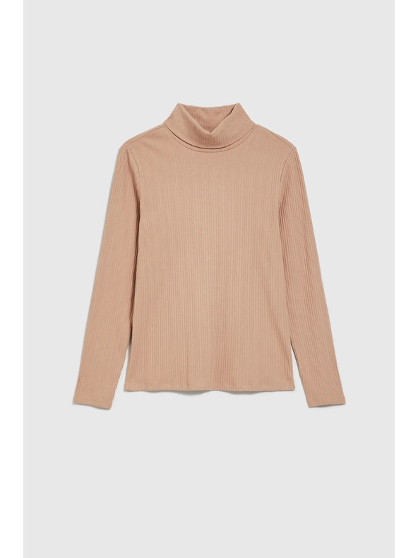 Moodo Top marrone da donna a maniche lunghe