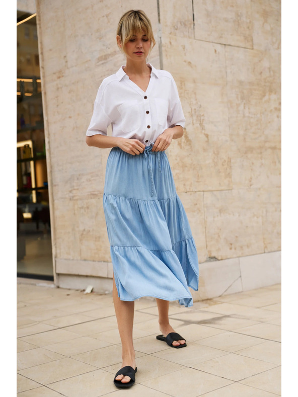 Moodo Gonna azzurra chiara da donna Moodo