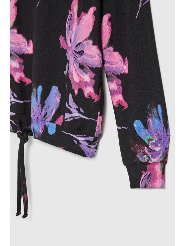 Moodo Maglione floreale viola e nero