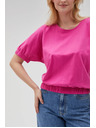 Moodo T-shirt fucsia in cotone da donna Moodo