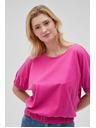 Moodo T-shirt fucsia in cotone da donna Moodo