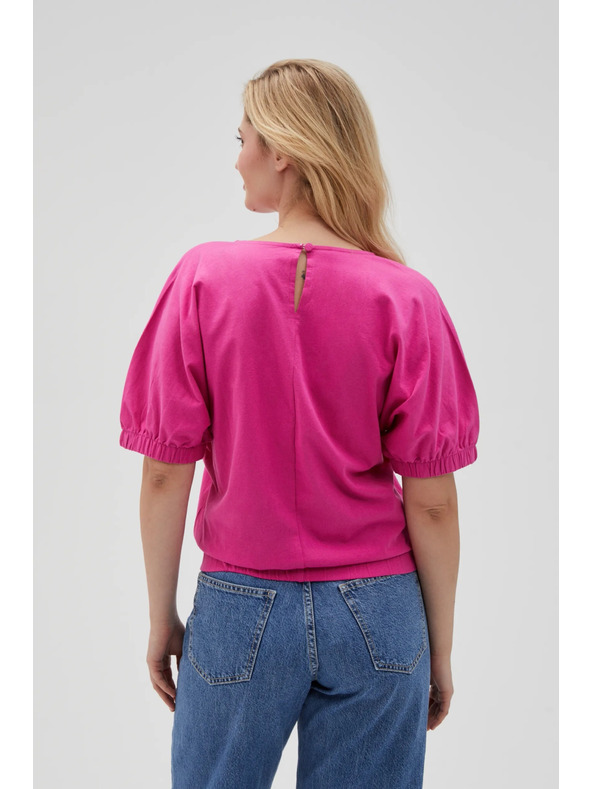 Moodo T-shirt fucsia in cotone da donna Moodo