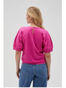 Moodo T-shirt fucsia in cotone da donna Moodo