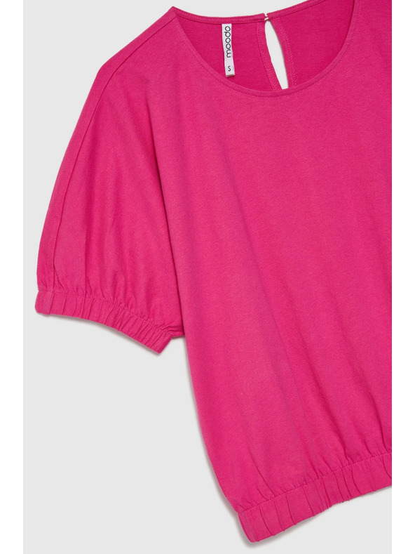 Moodo T-shirt fucsia in cotone da donna Moodo
