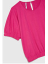 Moodo T-shirt fucsia in cotone da donna Moodo
