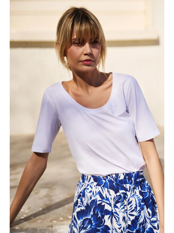 Moodo T-shirt bianca da donna Moodo