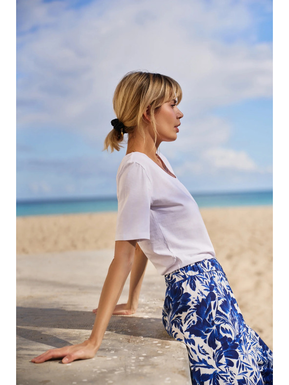 Moodo T-shirt bianca da donna Moodo