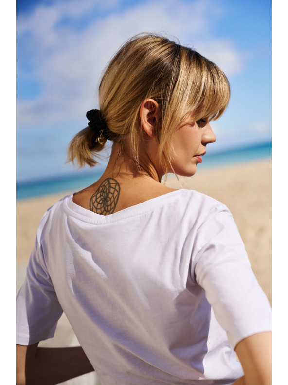 Moodo T-shirt bianca da donna Moodo