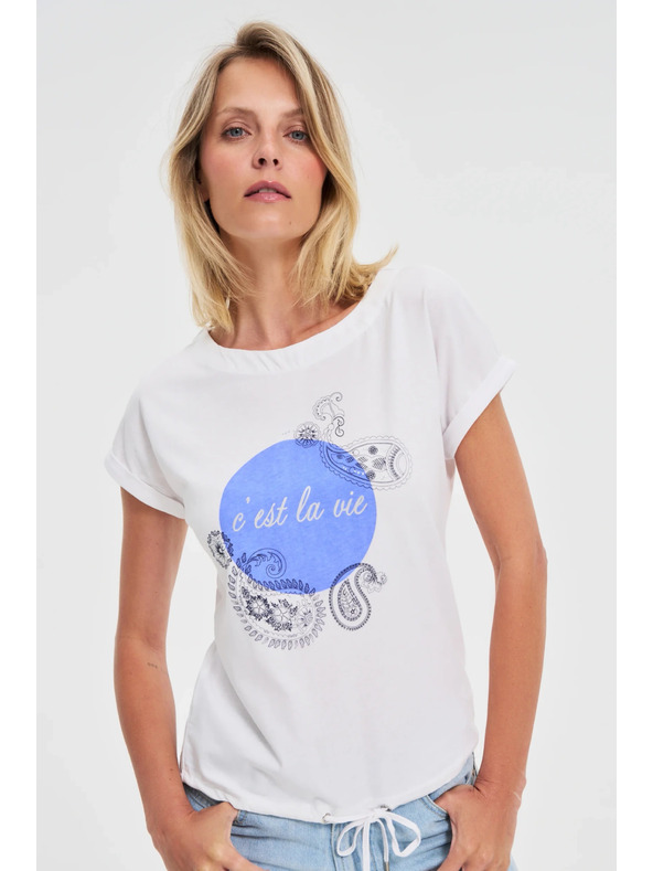 Moodo T-shirt bianca da donna Moodo