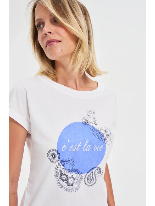 Moodo T-shirt bianca da donna Moodo