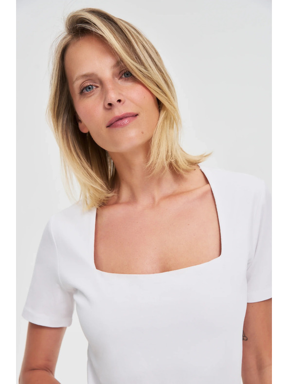 Moodo T-shirt bianca da donna Moodo