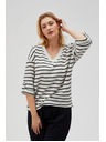 Moodo Maglietta sciolta a righe bianche e nere