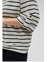 Moodo Maglietta sciolta a righe bianche e nere