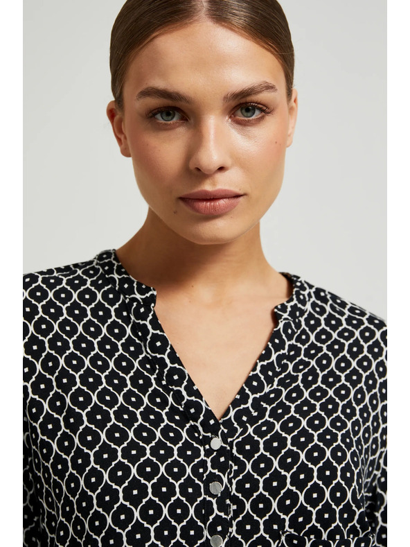 Moodo Camicia bianca e nera da donna