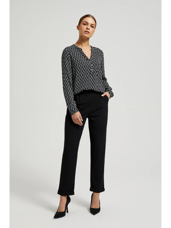 Moodo Camicia bianca e nera da donna