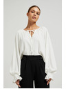 Moodo Blusa bianca da donna con volant