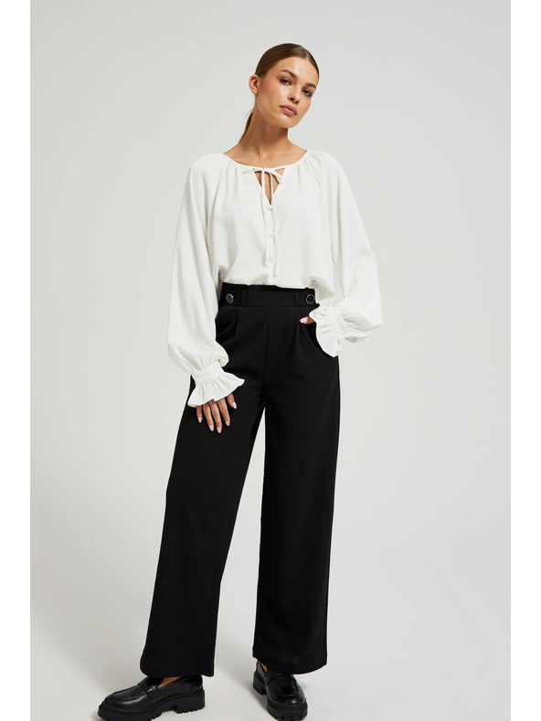 Moodo Blusa bianca da donna con volant