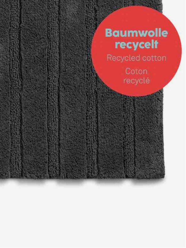 Kela Tappetino da bagno Megan 100x60 cm cotone argento-grigio KELA